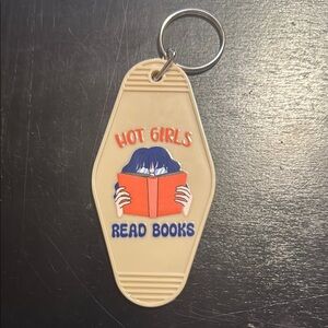 Hot Girls Read Books-  Keychain